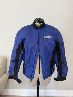 FirstGear Blue Motorcycle Jacket with Black Accents, size M